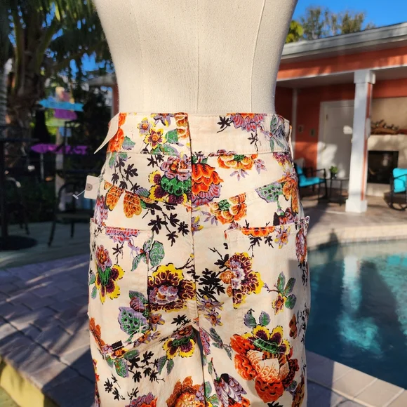 Anthropologie Pilcro The Cigarette Slim Floral Print Jeans Sz 25 NWT - Picture 12 of 16